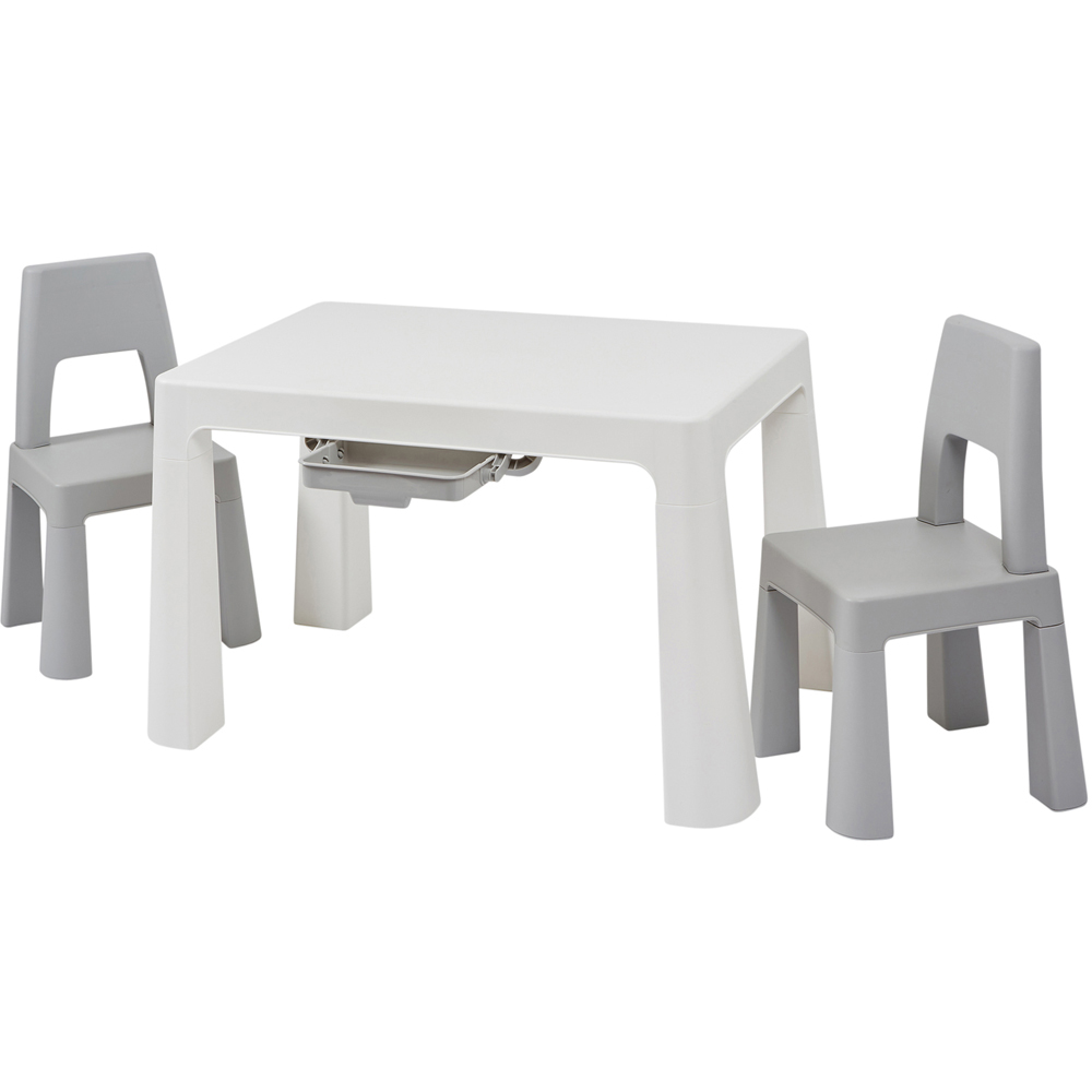 Liberty House Toys Grey and White Kids Height Adjustable Table and Chairs Image 2