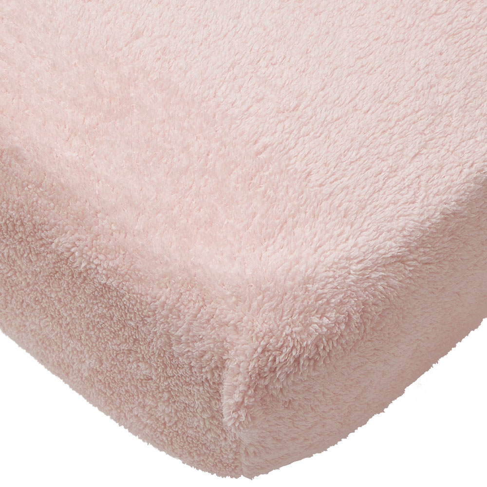 Wilko Double Blush Soft Teddy Fitted Sheet Image 2