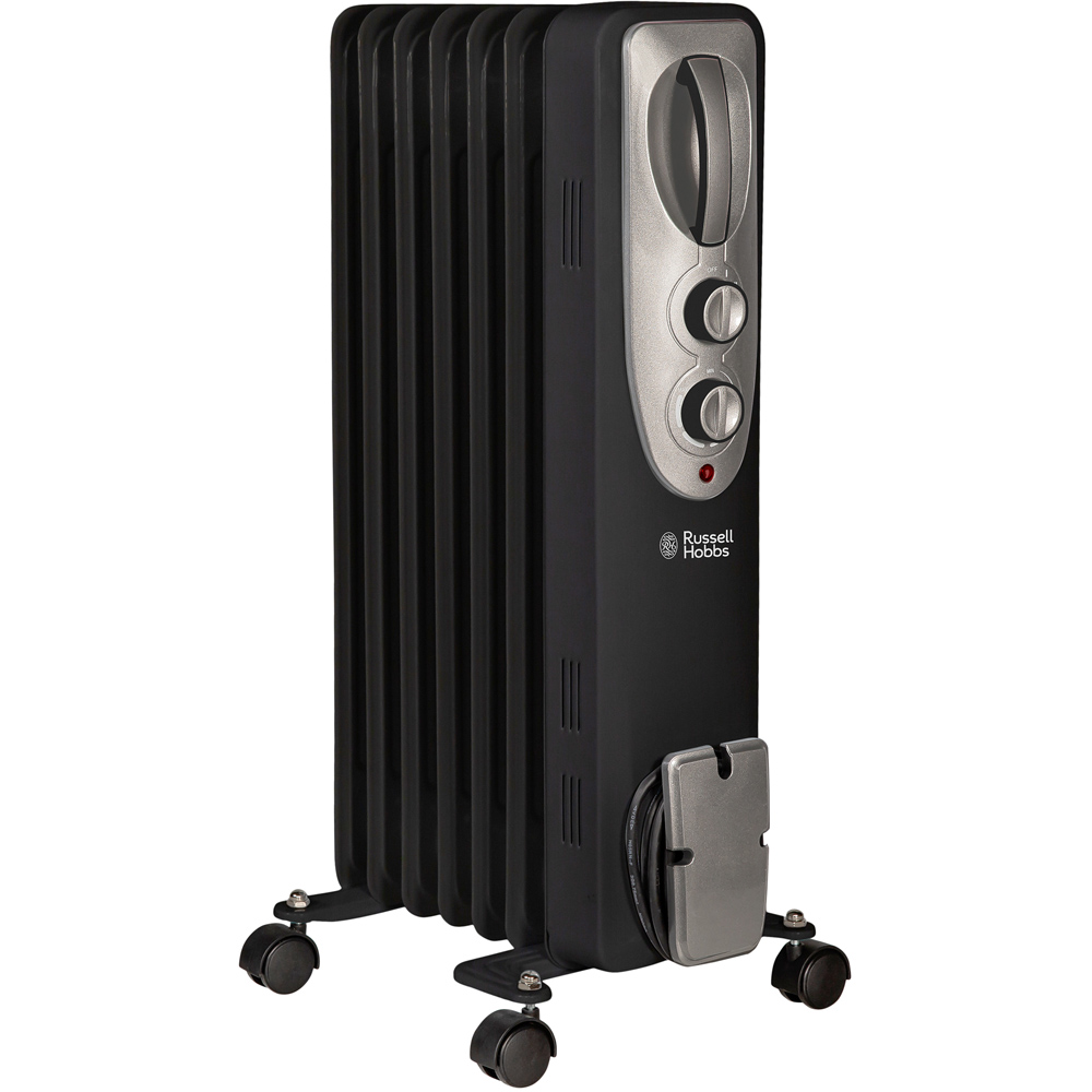 Russell Hobbs RHOFR5001B Black Oil Filled Radiator 1500W Image 1