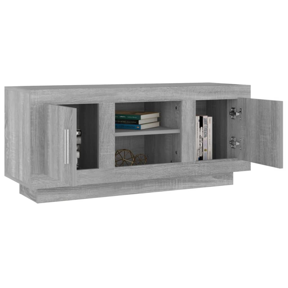 vidaXL 2 Door 2 Drawer Grey Sonoma TV Cabinet Image 4