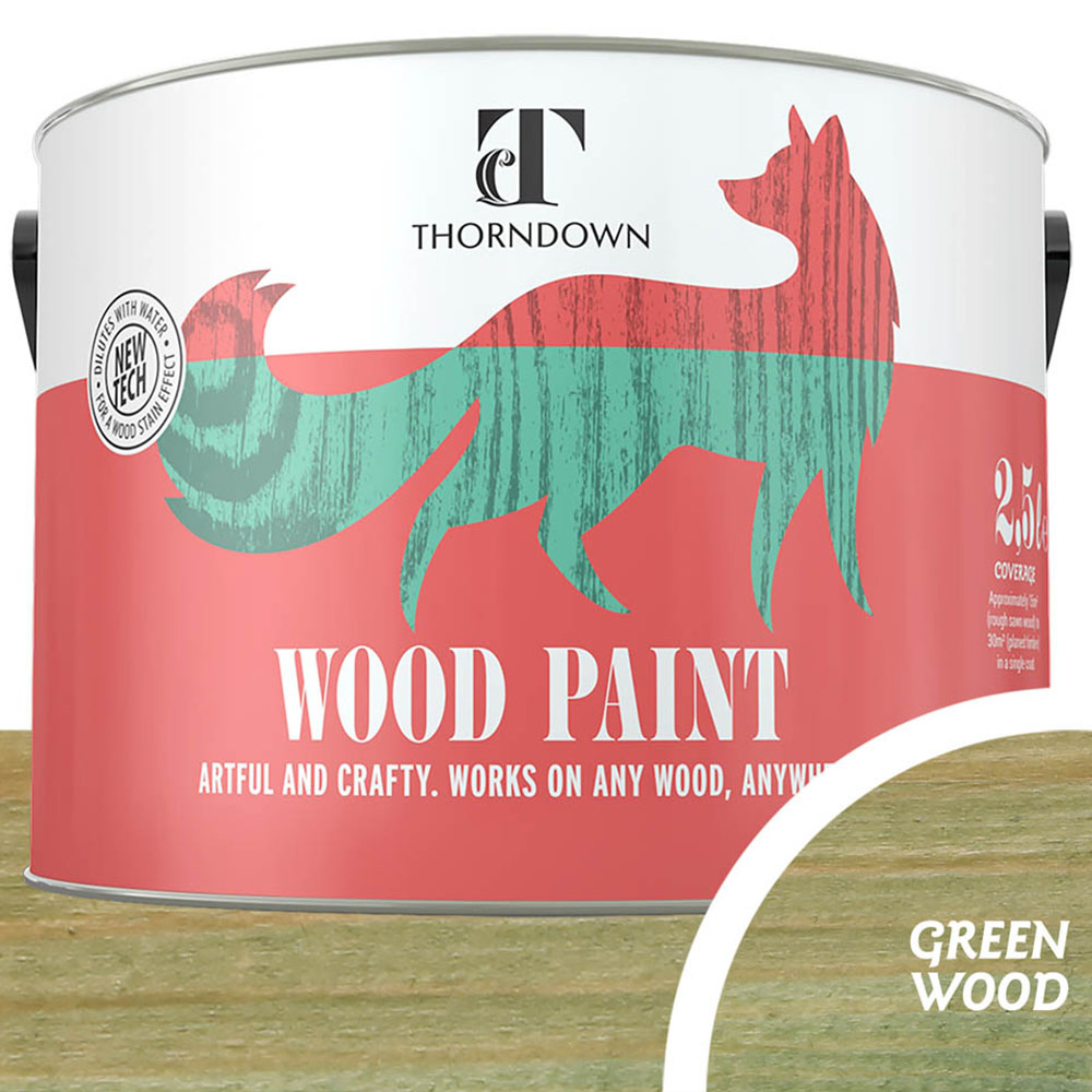 Thorndown Green Wood Satin Wood Paint 2.5L Image 3