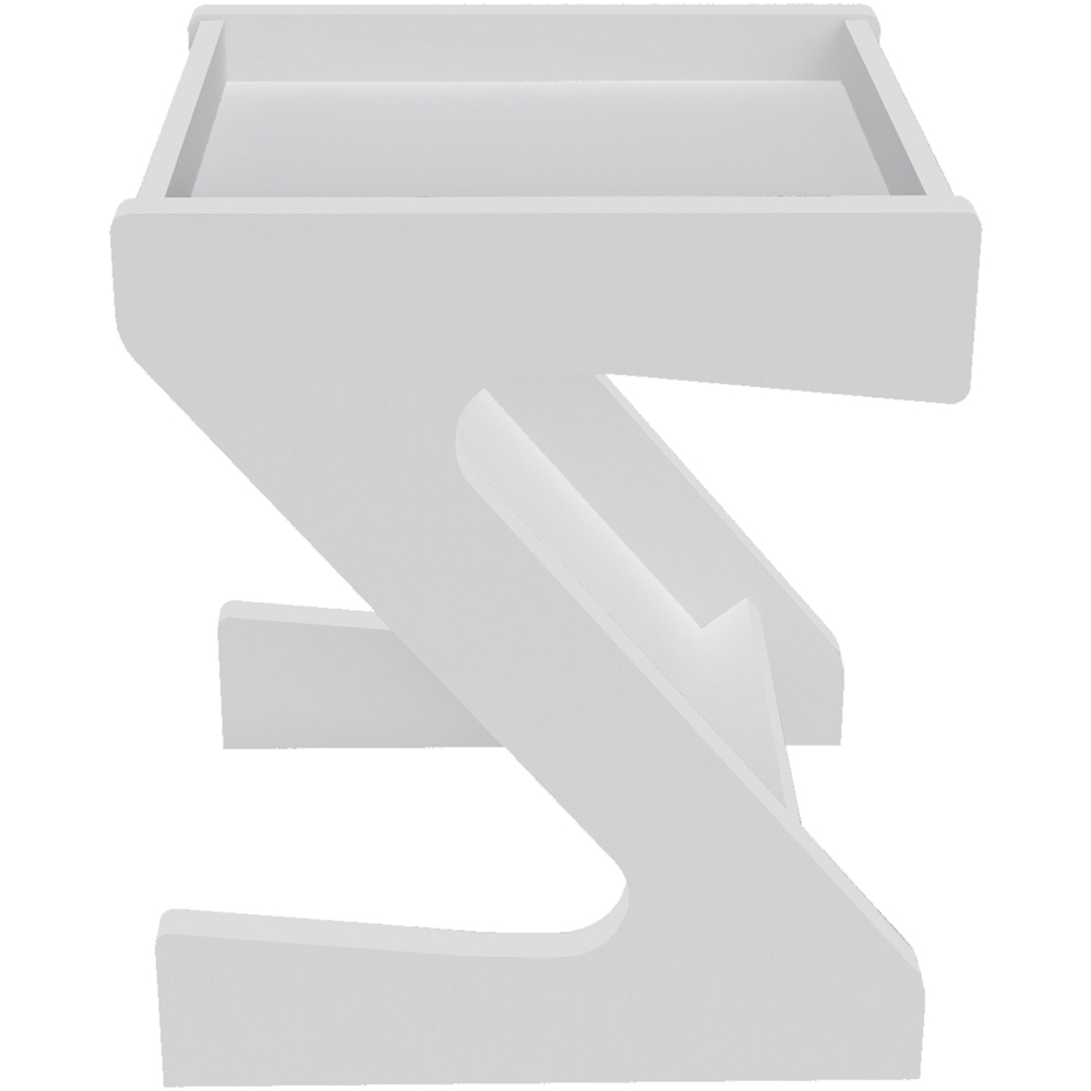 Seconique Naples White Z Side Table Image 4