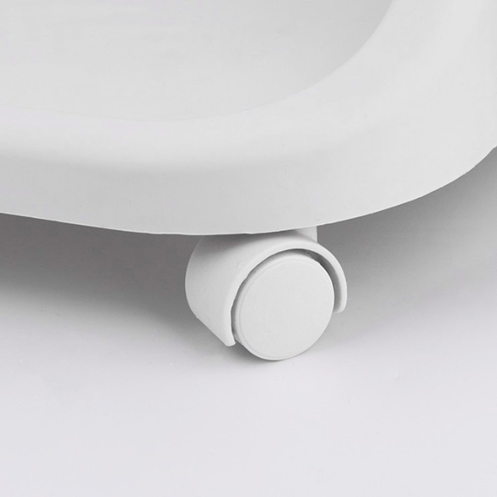 Living and Home 2 Basket Bathroom Clothes Laundry Basket with Wheels Image 3