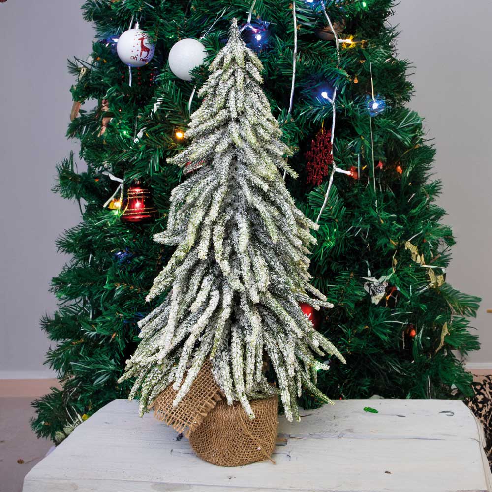 St Helens 45cm Green Snow Topped Mini Christmas Tree Image 3