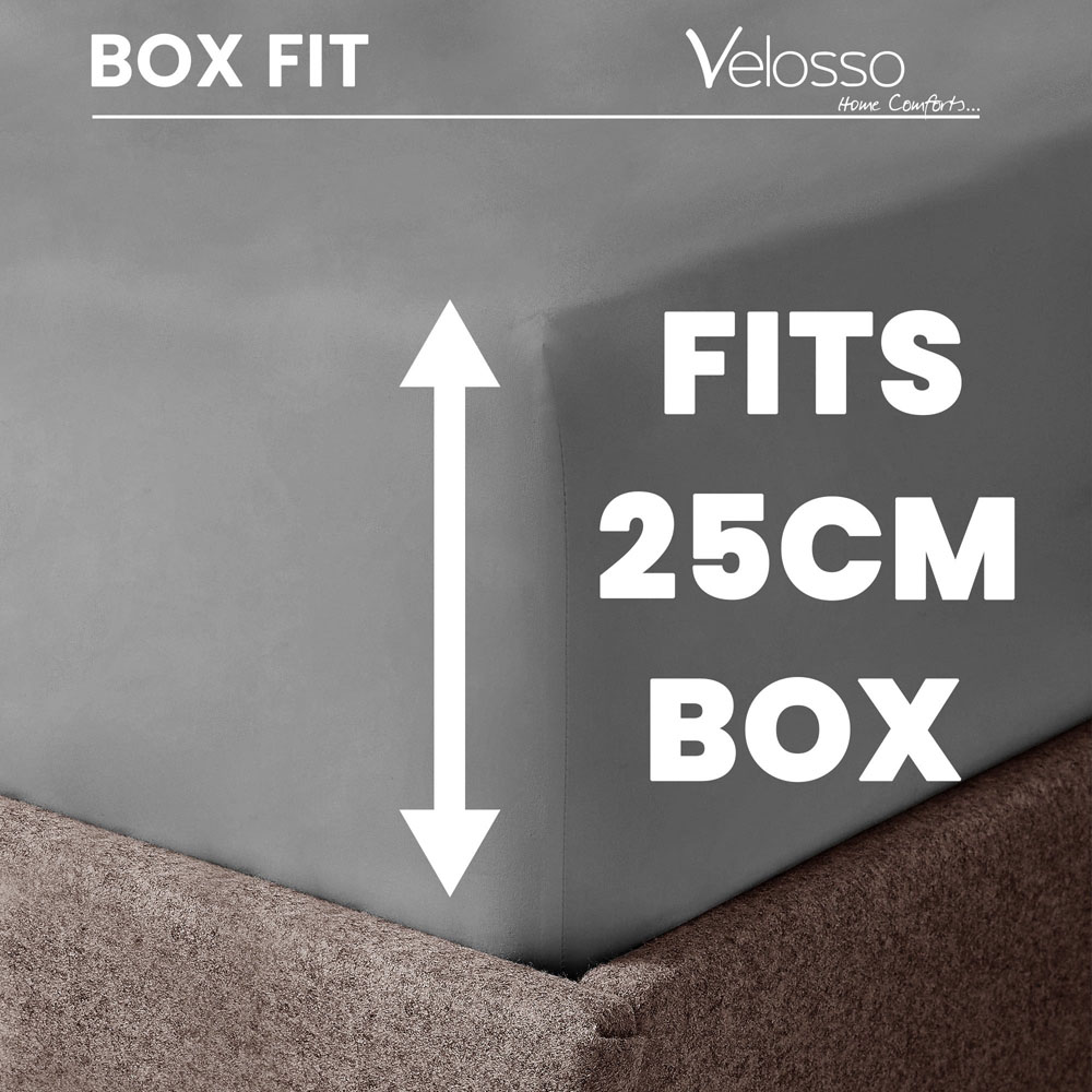 Velosso Microfibre Single Grey Fitted Sheet Image 5
