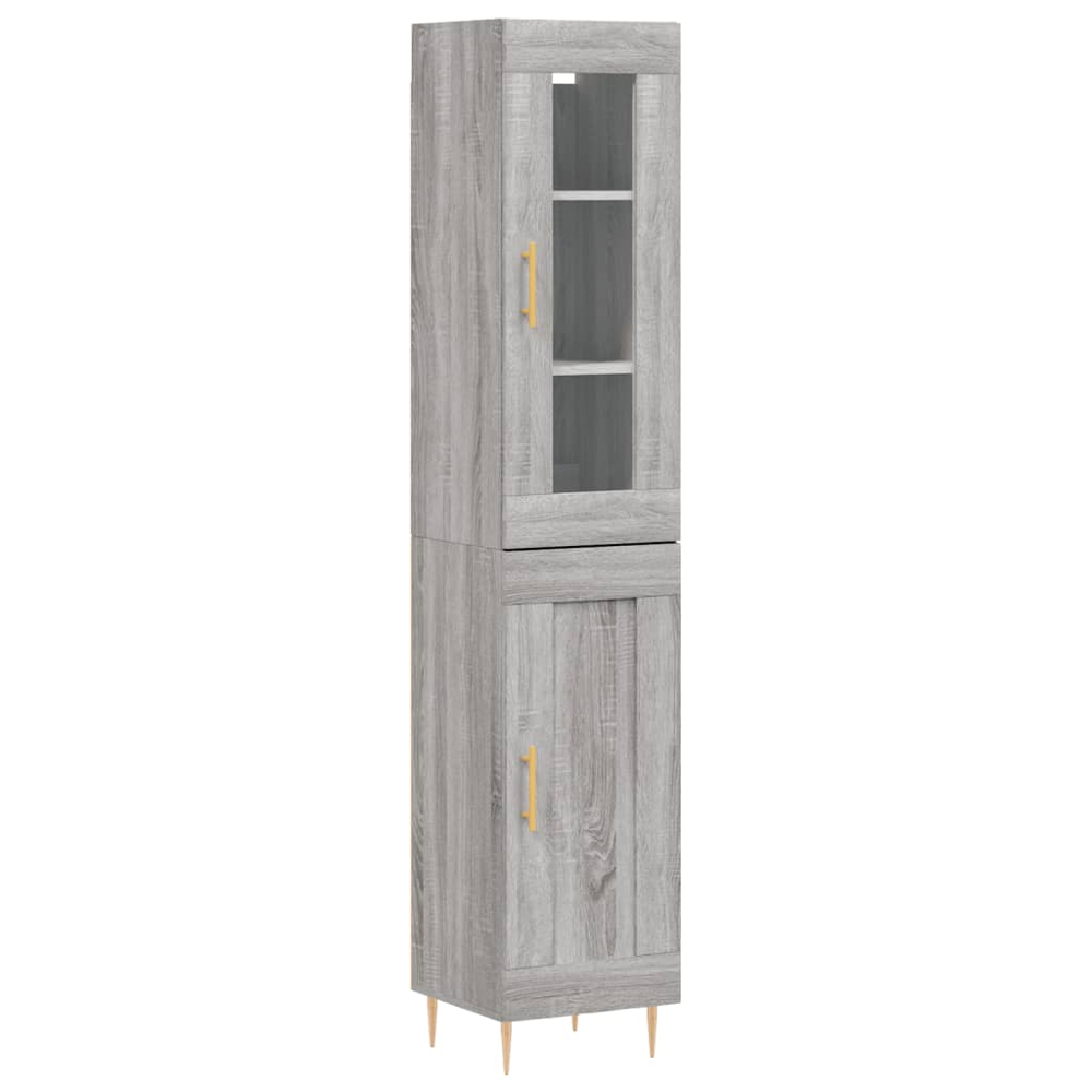 vidaXL 2 Door Grey Sonoma Highboard Image 2