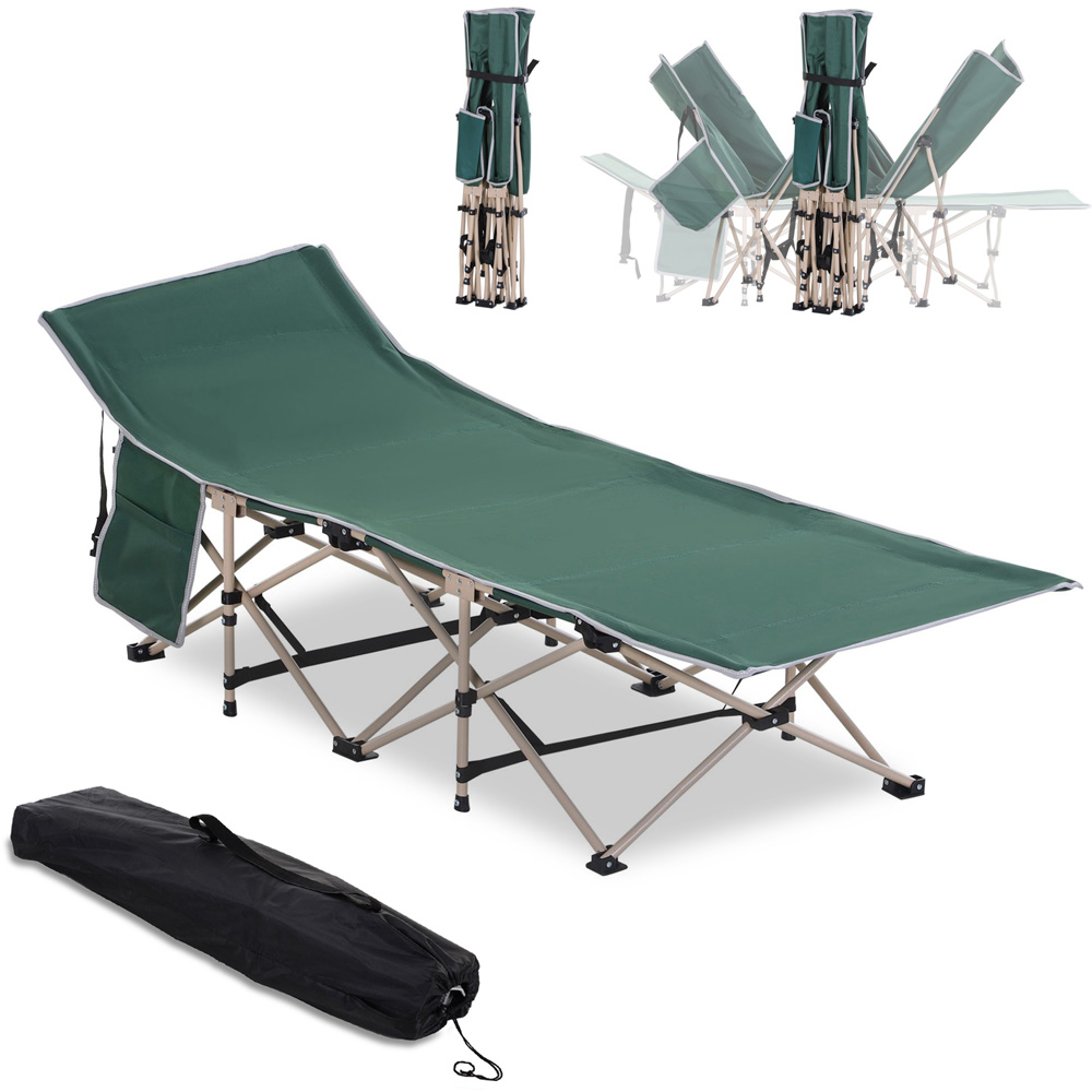 Outsunny Single Green Outdoor Camping Bed Image 3
