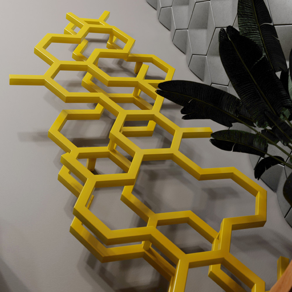 Terma Hex 1708 BTU Mustard Radiator 1700 x 573mm Image 6
