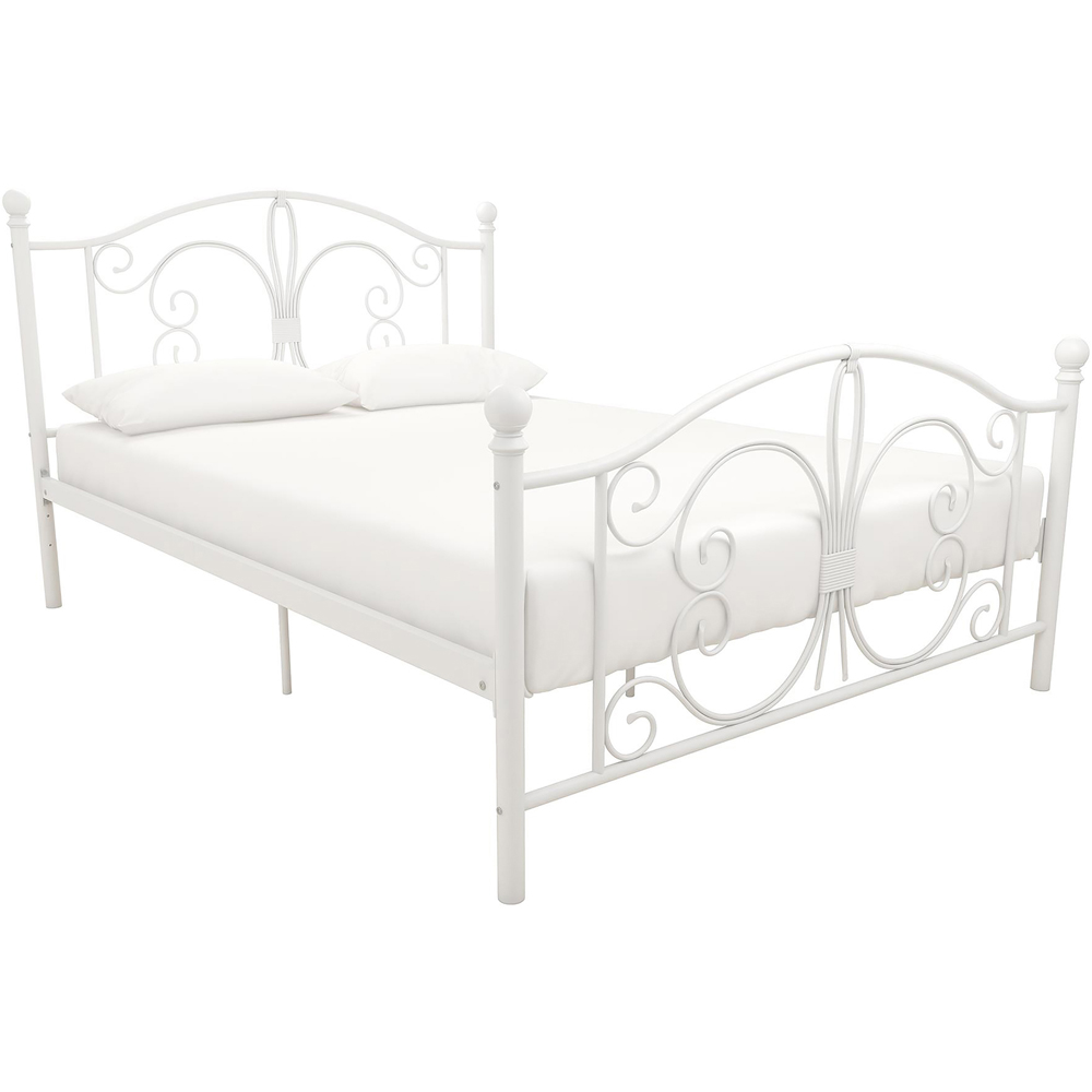 Dorel Bombay Double White Metal Bed Frame Image 2