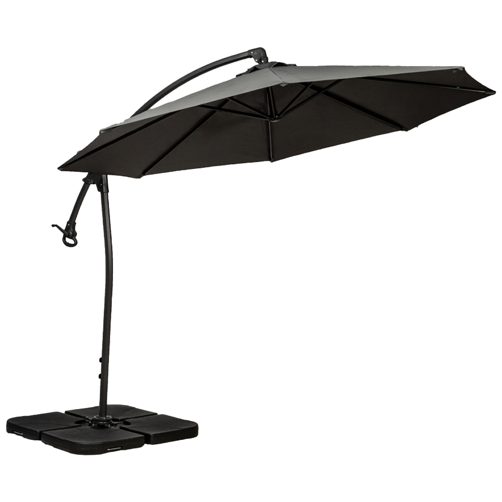 Royalcraft Grey Deluxe Pedal Rotating Cantilever Overhanging Parasol 3m Image 6