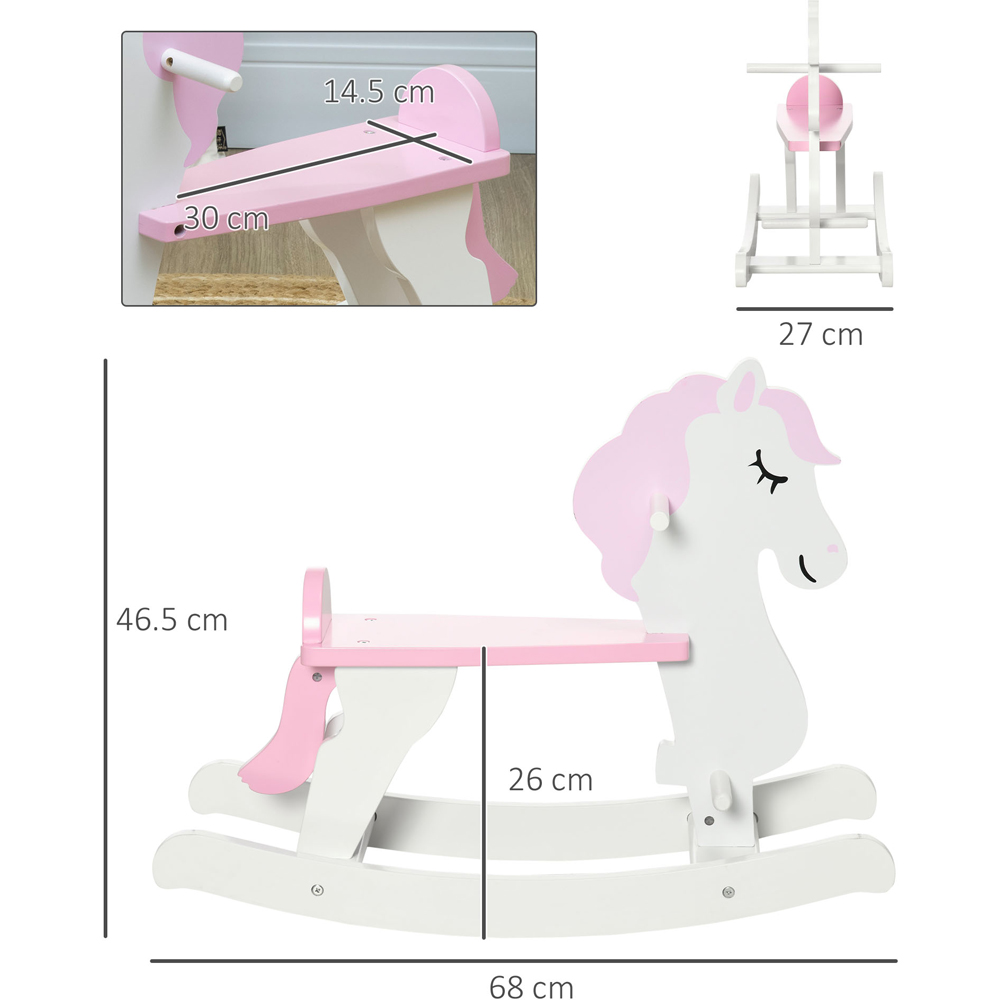 Tommy Toys Rocking Horse Pony Wooden Baby Ride On Pink Image 6