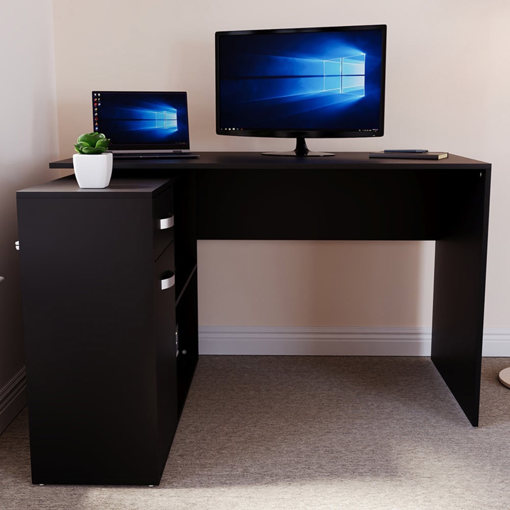 Vida Designs Longton Adjustable Desk Black Image 1