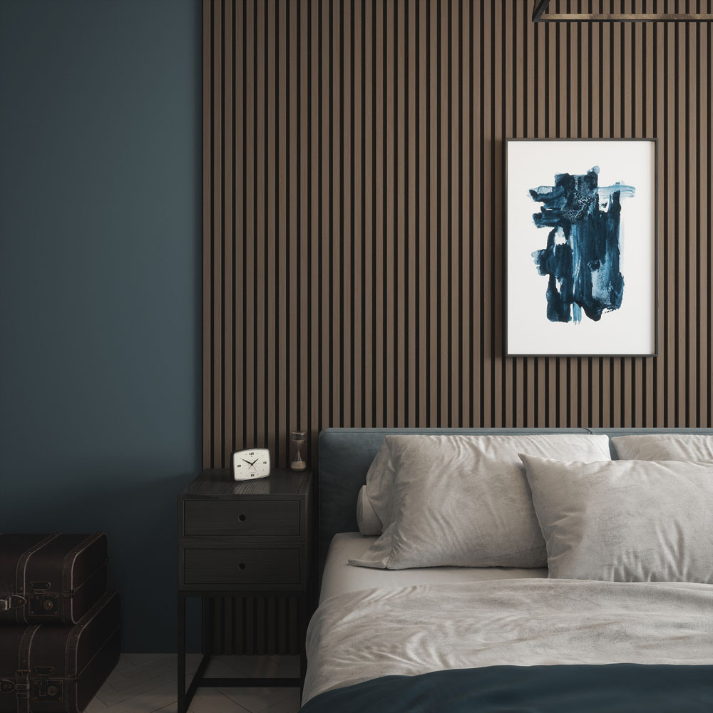 Kraus Easy Living Chestnut Acoustic Slat Wall Panel 240 x 60cm Image 2