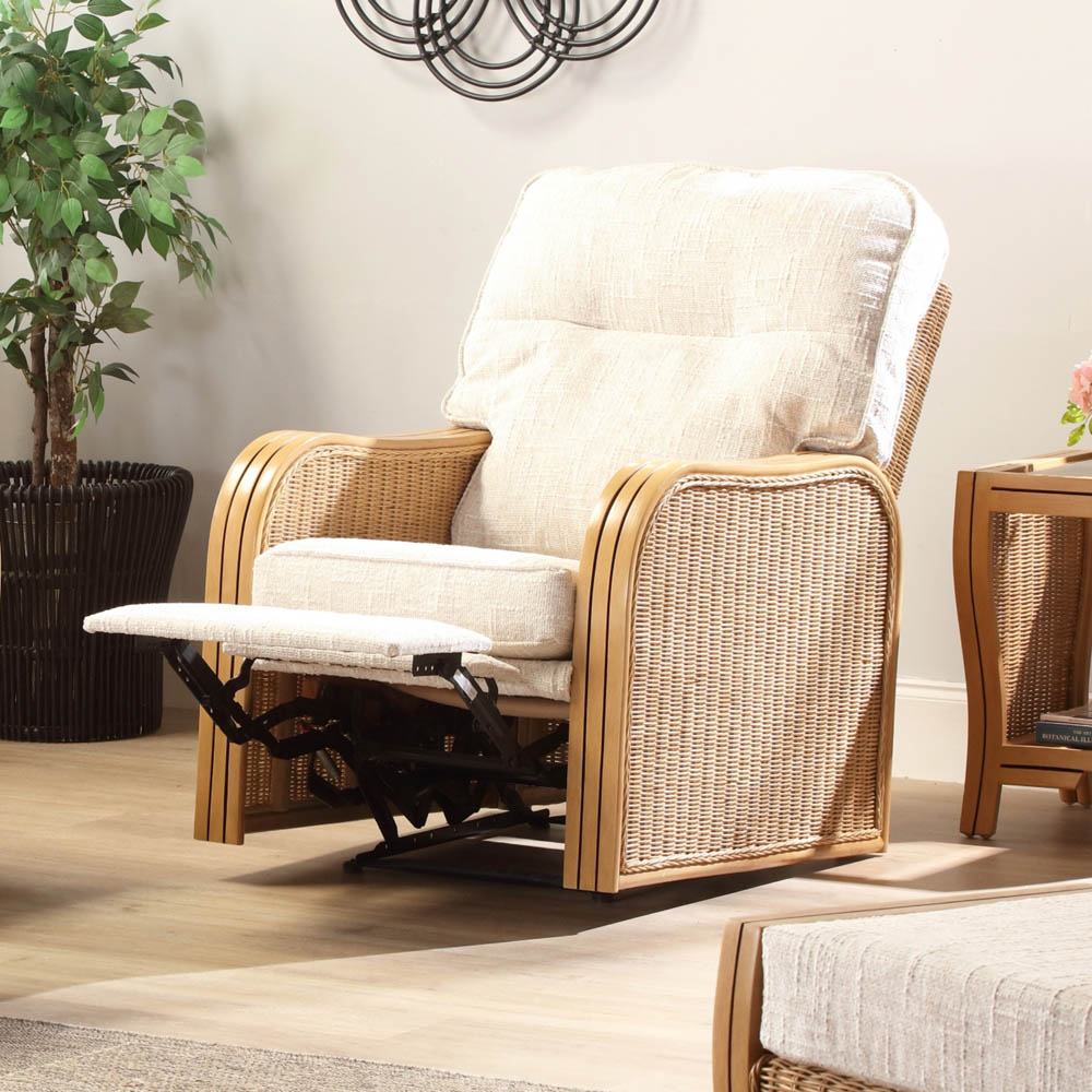 Desser Furniture Paris Cotton Cream Recliner Chair Image 9