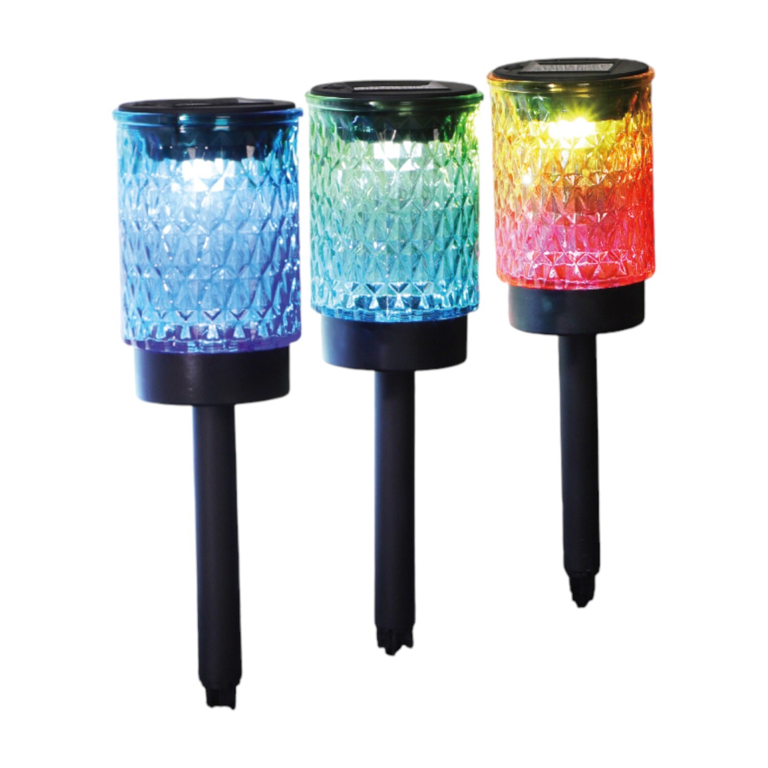 Pack of 3 Solar Santos Stake Lights Image 4