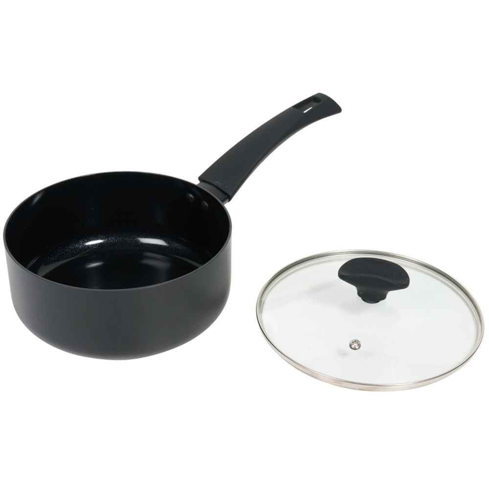 Russell Hobbs Ceramic Non Stick Saucepan Black Image 4