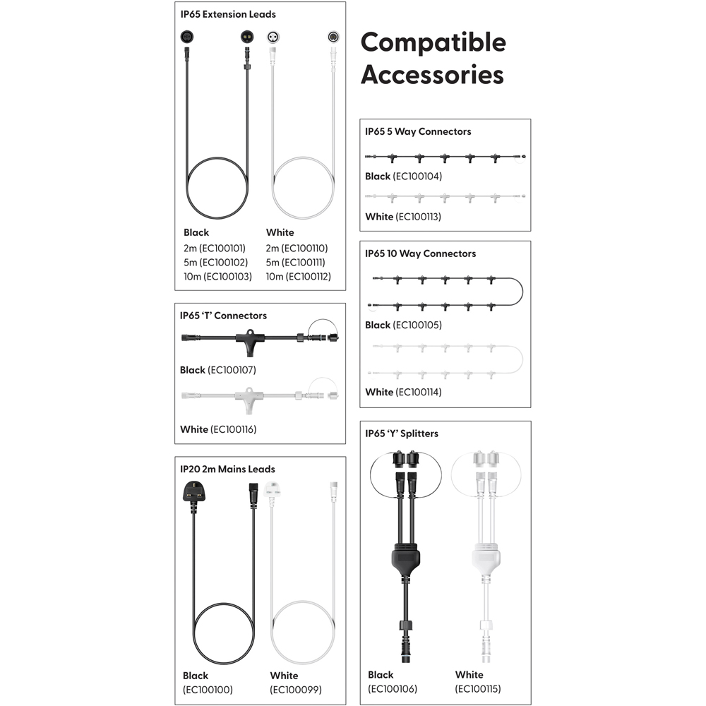 Eagle Connect Multicolour LED Black String Light 55m Image 7