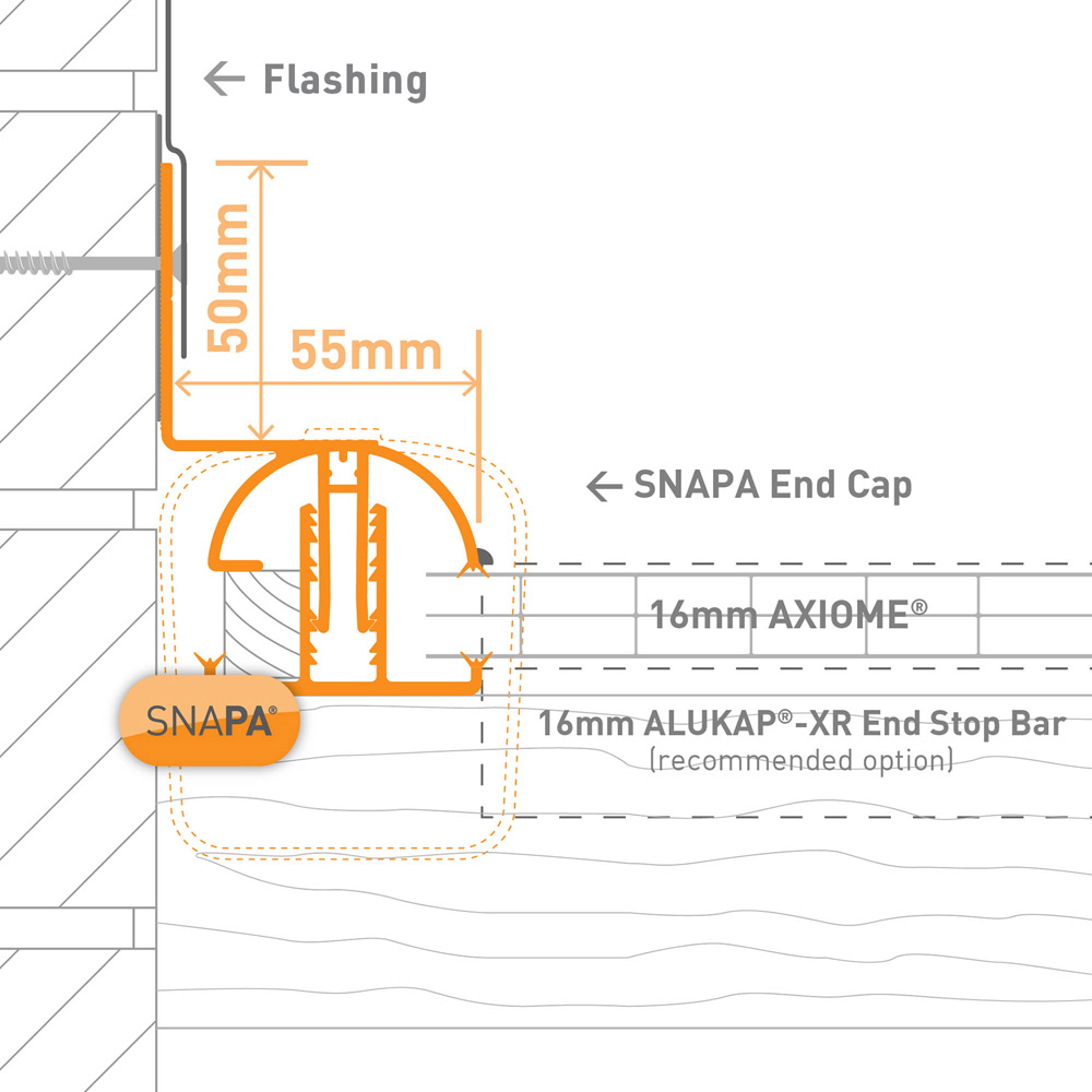 Snapa White Wall Side Glazing Bar 6m Image 3