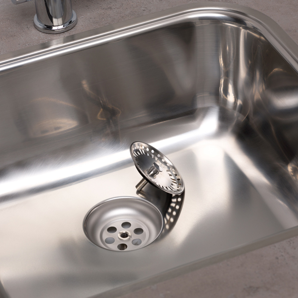 Reginox Colorado Comfort Silver Single Square Bowl Sink 393 x 445mm Image 3