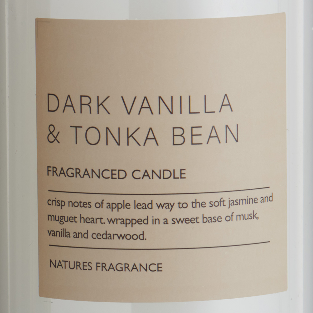 Nature's Fragrance Dark Vanila and Tonka Bean Pillar Candle Image 2