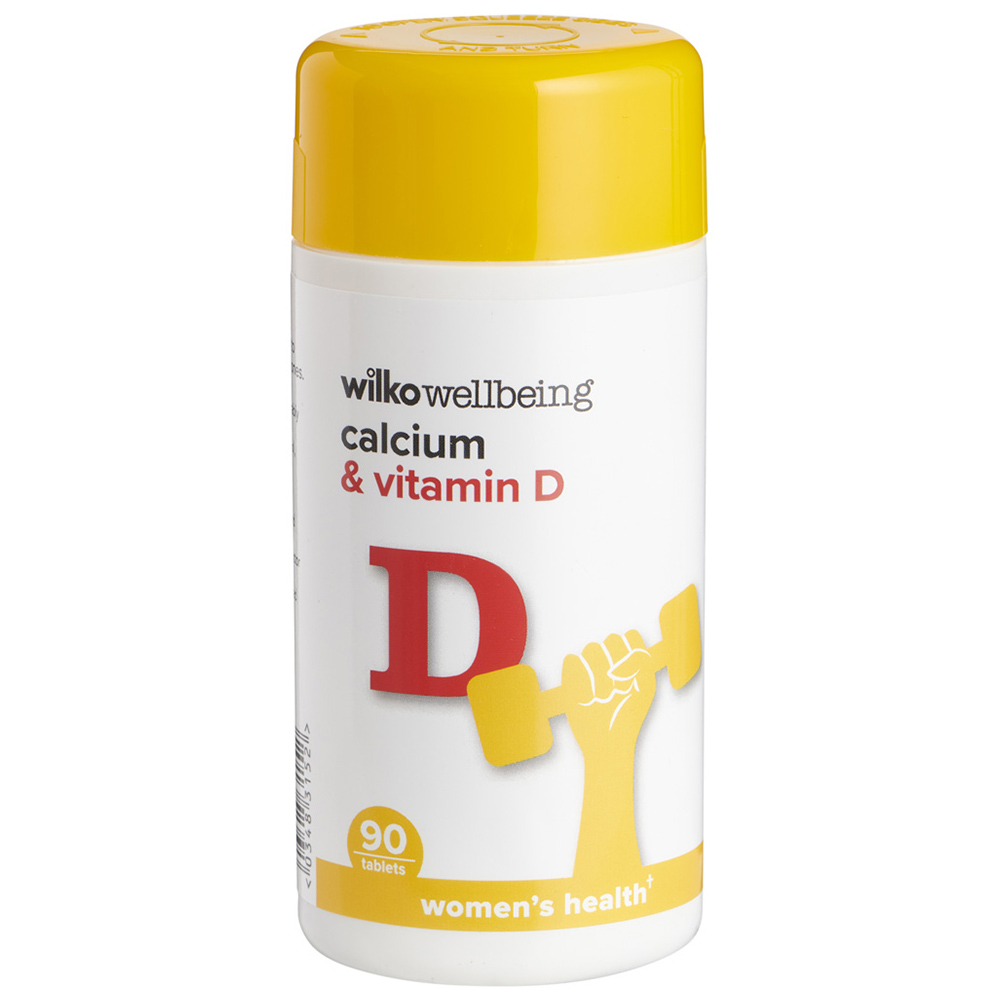 Wilko Calcium and Vitamin D Tablets 90 pack Image 1