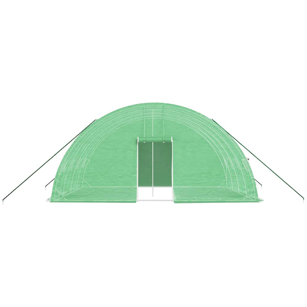 vidaXL Green Polyethylene Galvanised Steel Frame 19.6 x 13.1ft Greenhouse Image 3