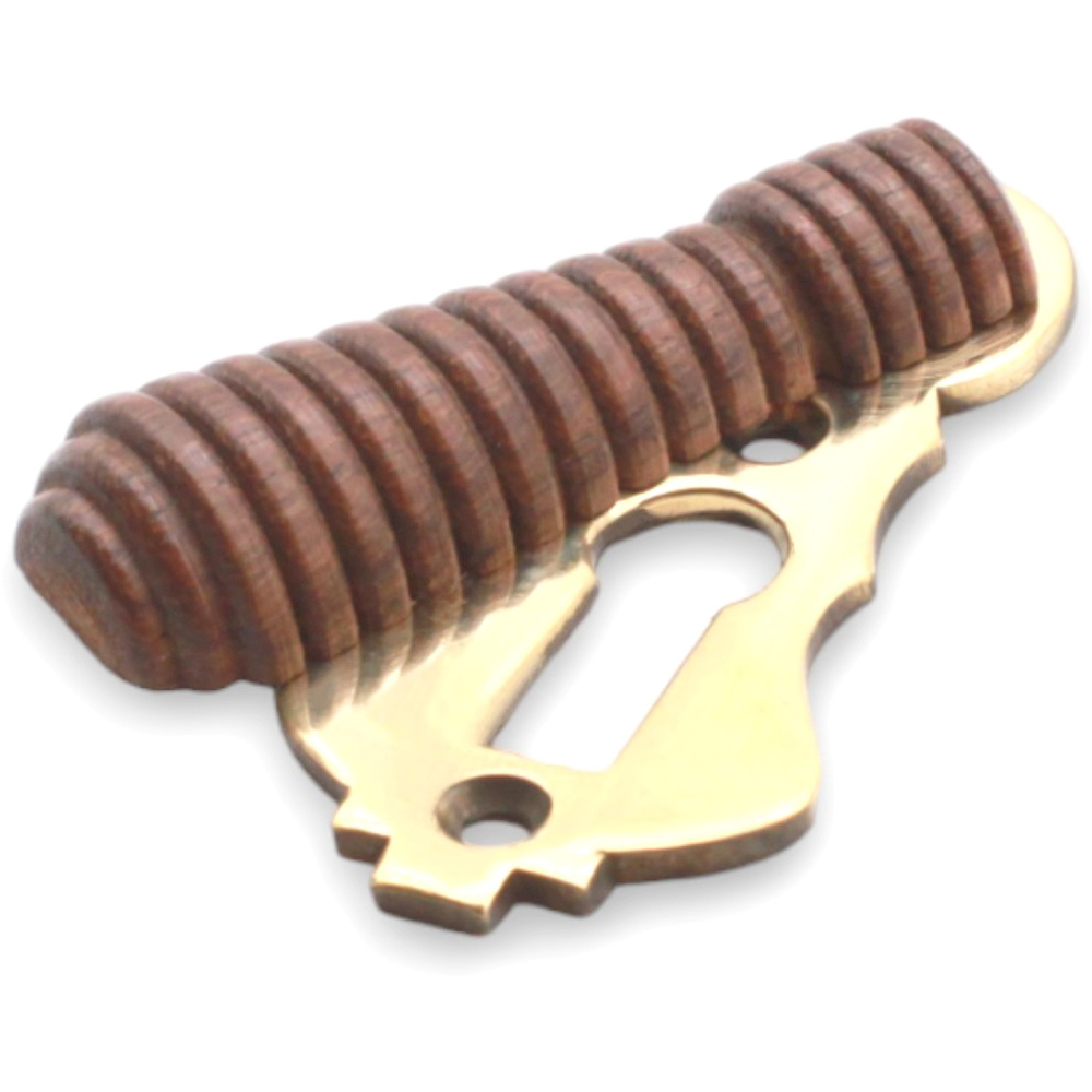 Spira Brass Rosewood Beehive Aged Brass Escutcheon Image 3
