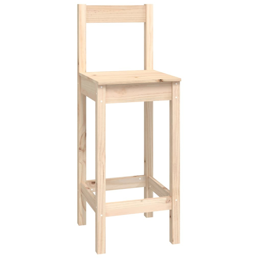 vidaXL 8 Seater Natural Solid Pine Wood Bar Table Set Image 4