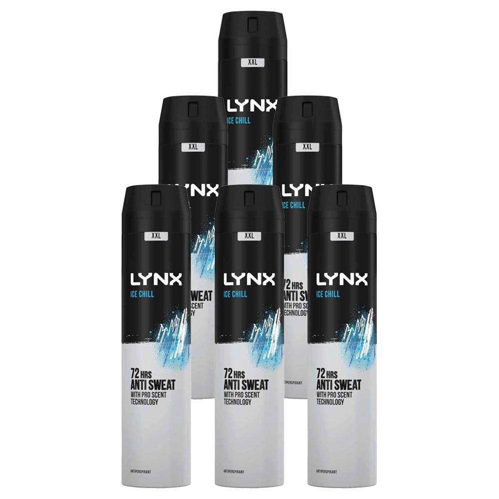 Lynx XXL Ice Chill 48 Hour Dry Anti Perspirant Case of 6 x 250ml Image 1