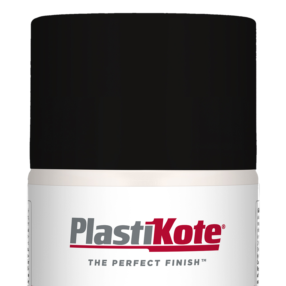 PlastiKote Black Fast Dry Enamel Acrylic Matt Spray Paint Image 2