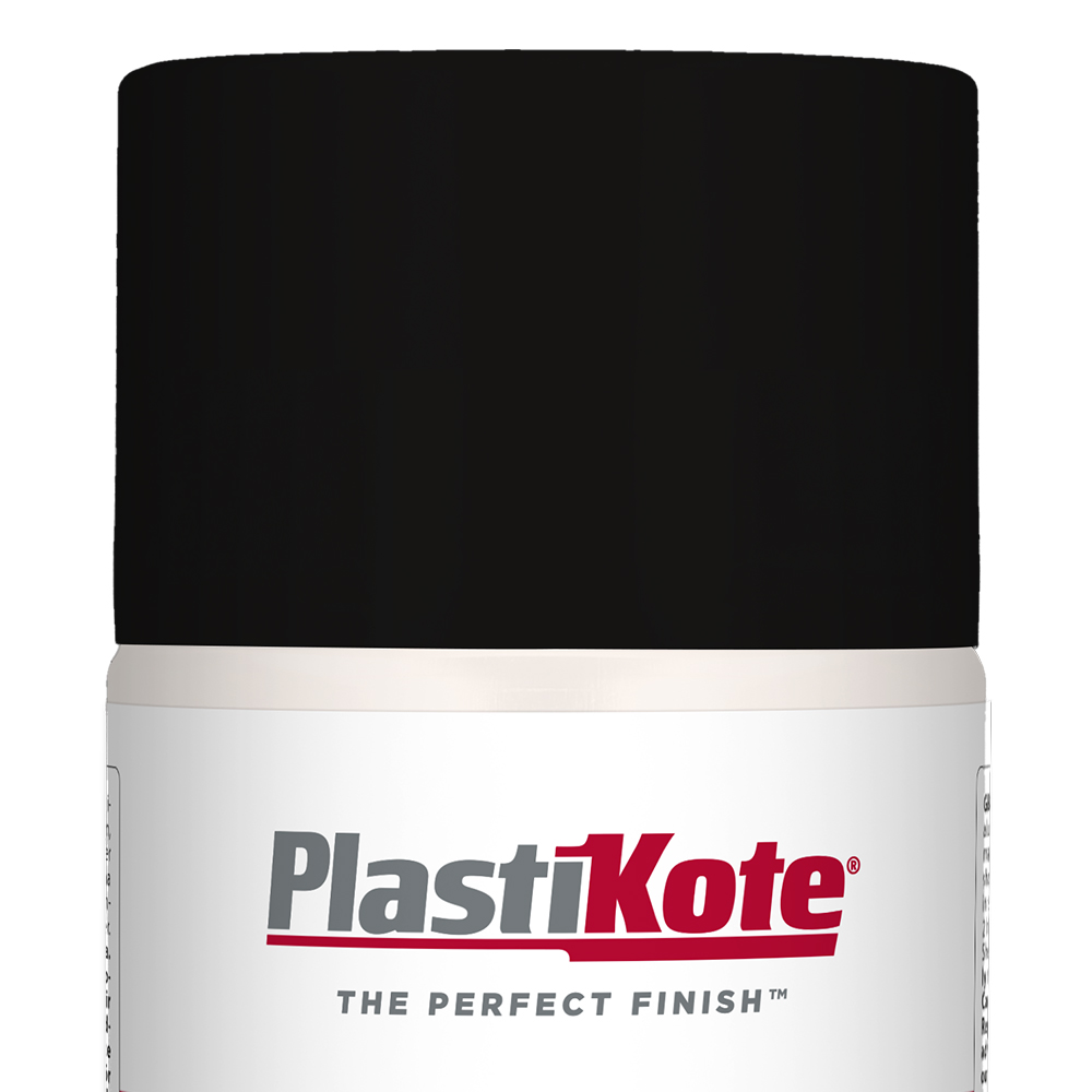 PlastiKote Black Fast Dry Enamel Acrylic Matt Spray Paint Wilko