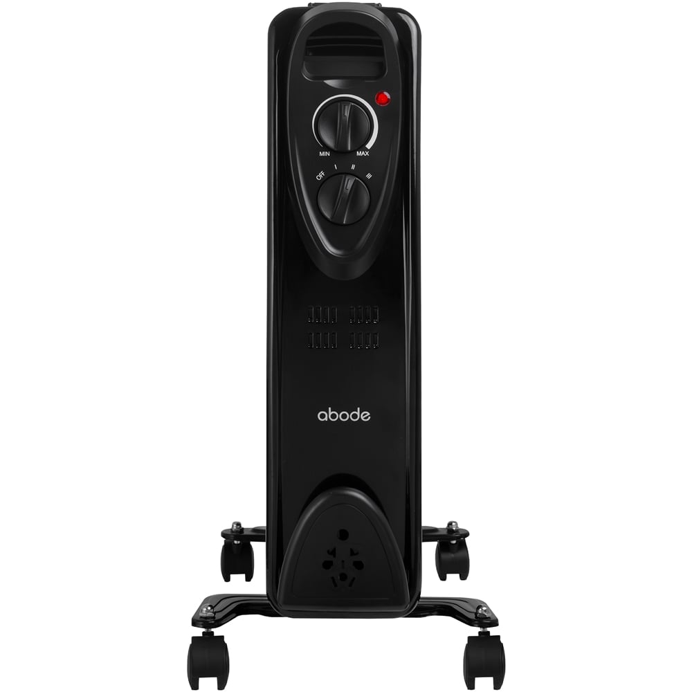 Abode AOFR9003B Black 9 Fin Oil Filled Radiator in Black 2000W Image 4
