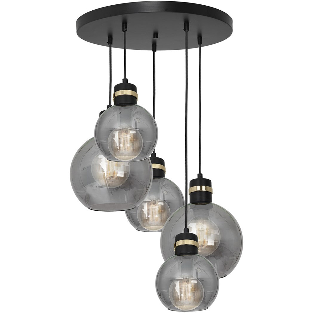 Milagro Omega Circ Black Pendant Lamp 230V Image 1