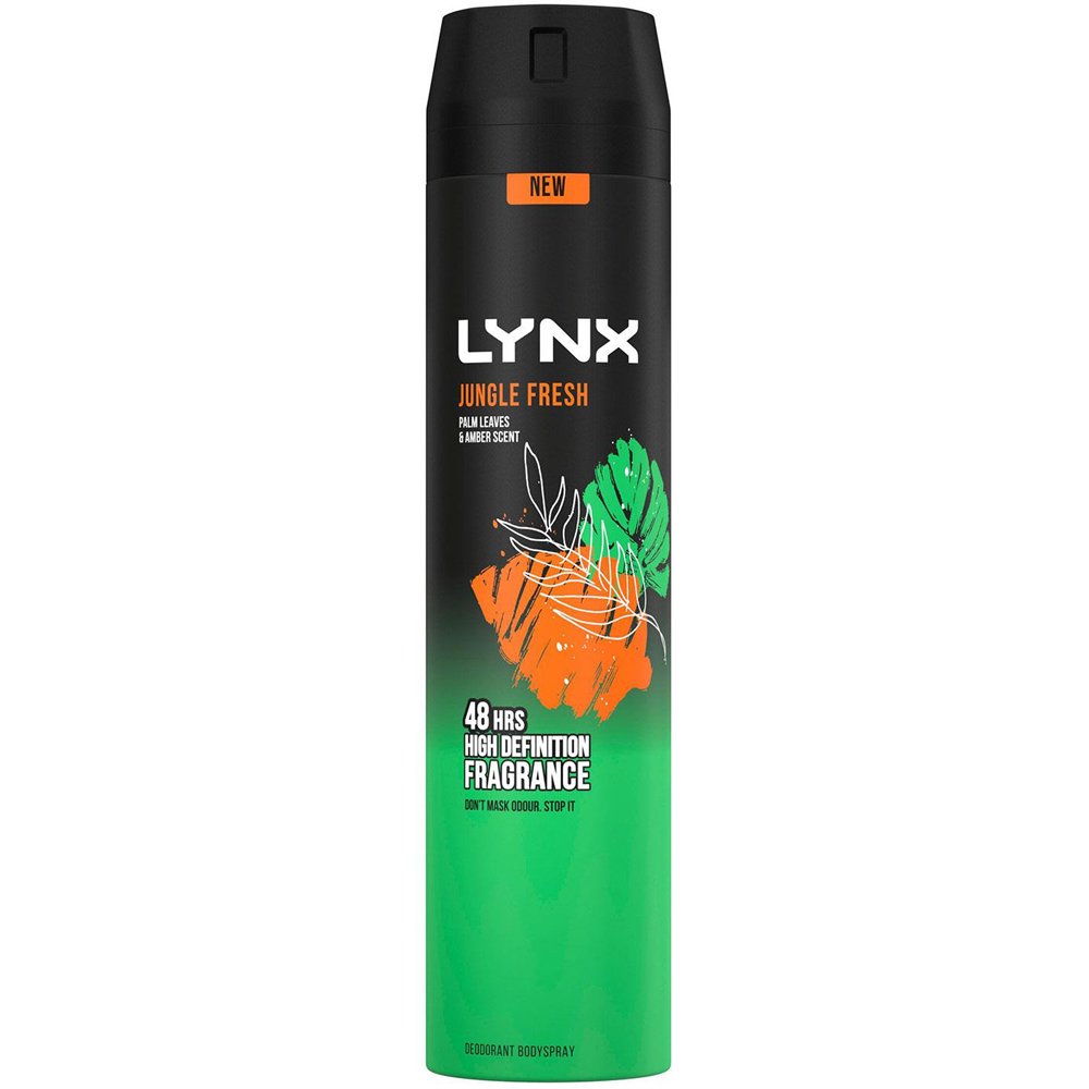 Lynx Body Spray Jungle Fresh 48H High Definition Fragrance Deodorant Spray 250ml 24 Pack Image 2