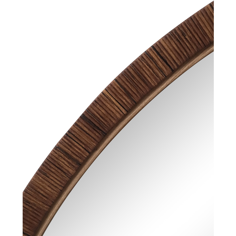 Brushed Wood Grain Effect Mirror Brown Image 3