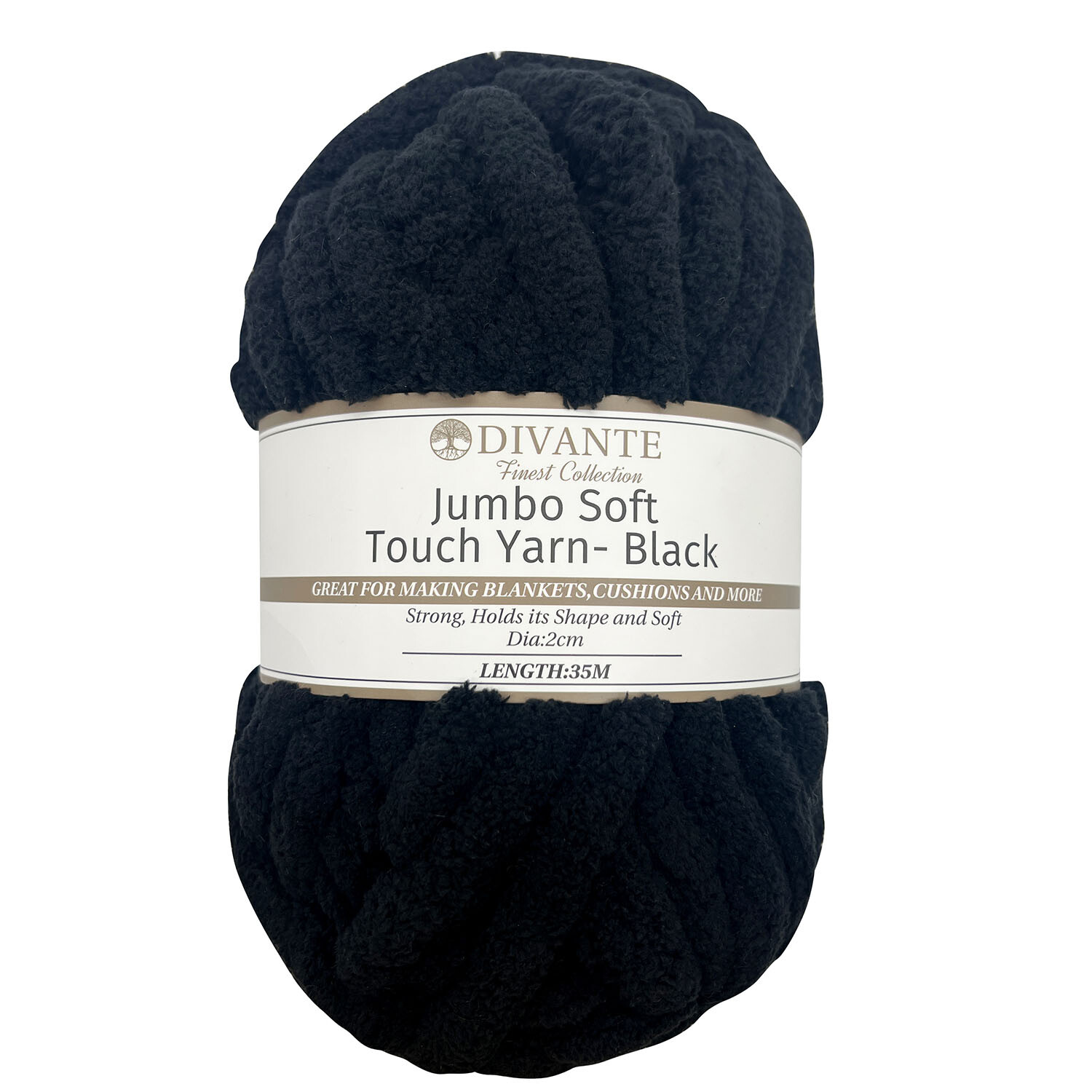Divante Black Jumbo Soft Touch Yarn 250g Image 1