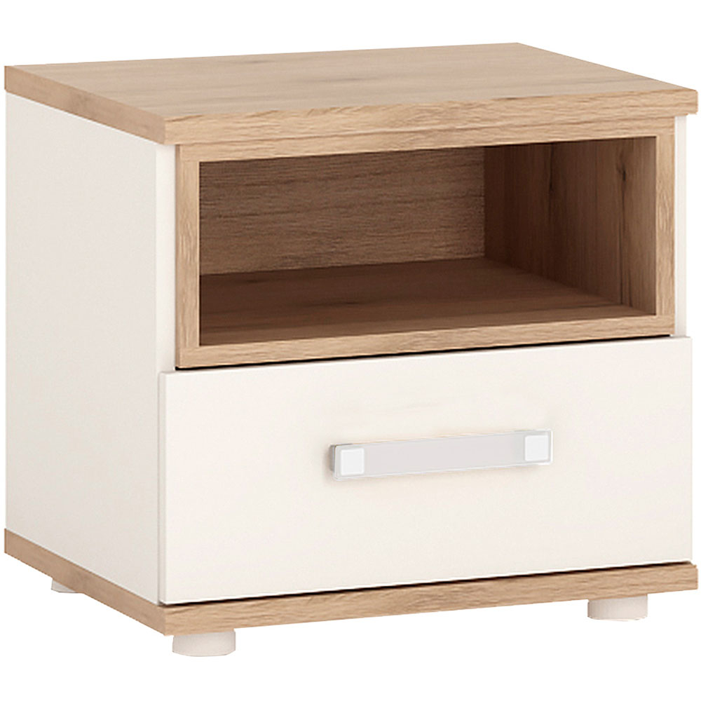 Florence 4KIDS Single Drawer Bedside Cabinet with Opalino Handles Image 2