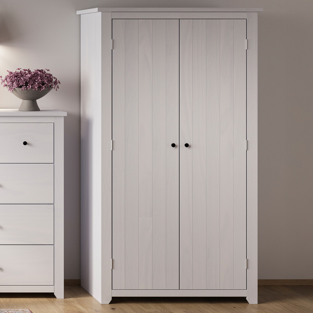 Havana 2 Door White Wardrobe Image 6