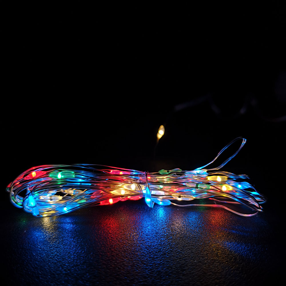 Premier 100 Multicolour LED Micro Brights Multi Function Pin Wire Light 5m Image 2