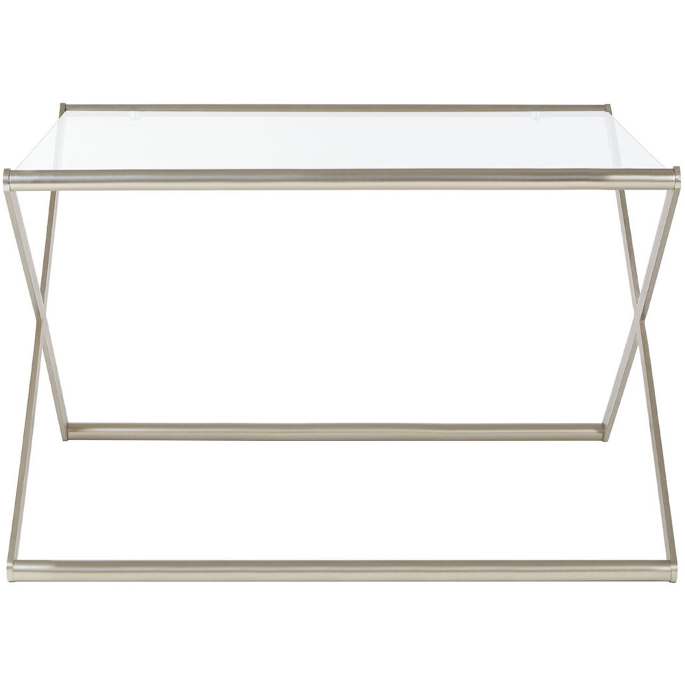 Premier Housewares Roma Glass Top Square Coffee Table Image 2