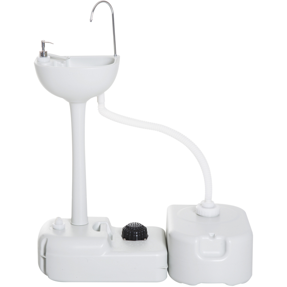 Outsunny 20L Portable Camping Sink with Soap Dispenser and Recovery Tank Image 1