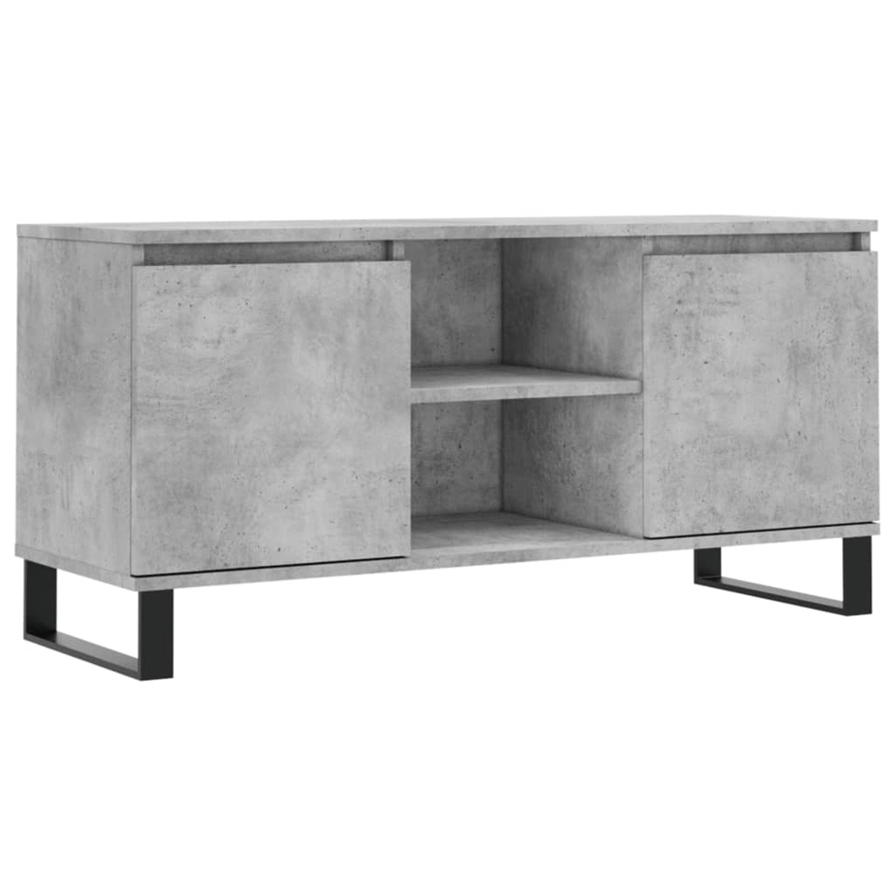 vidaXL 2 Door 2 Shelf Concrete Grey TV Cabinet Image 2