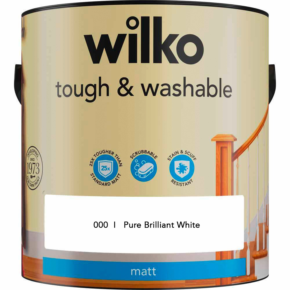 Wilko One Room Grey Whisper and Pure Brilliant White Paint Bundle Image 3