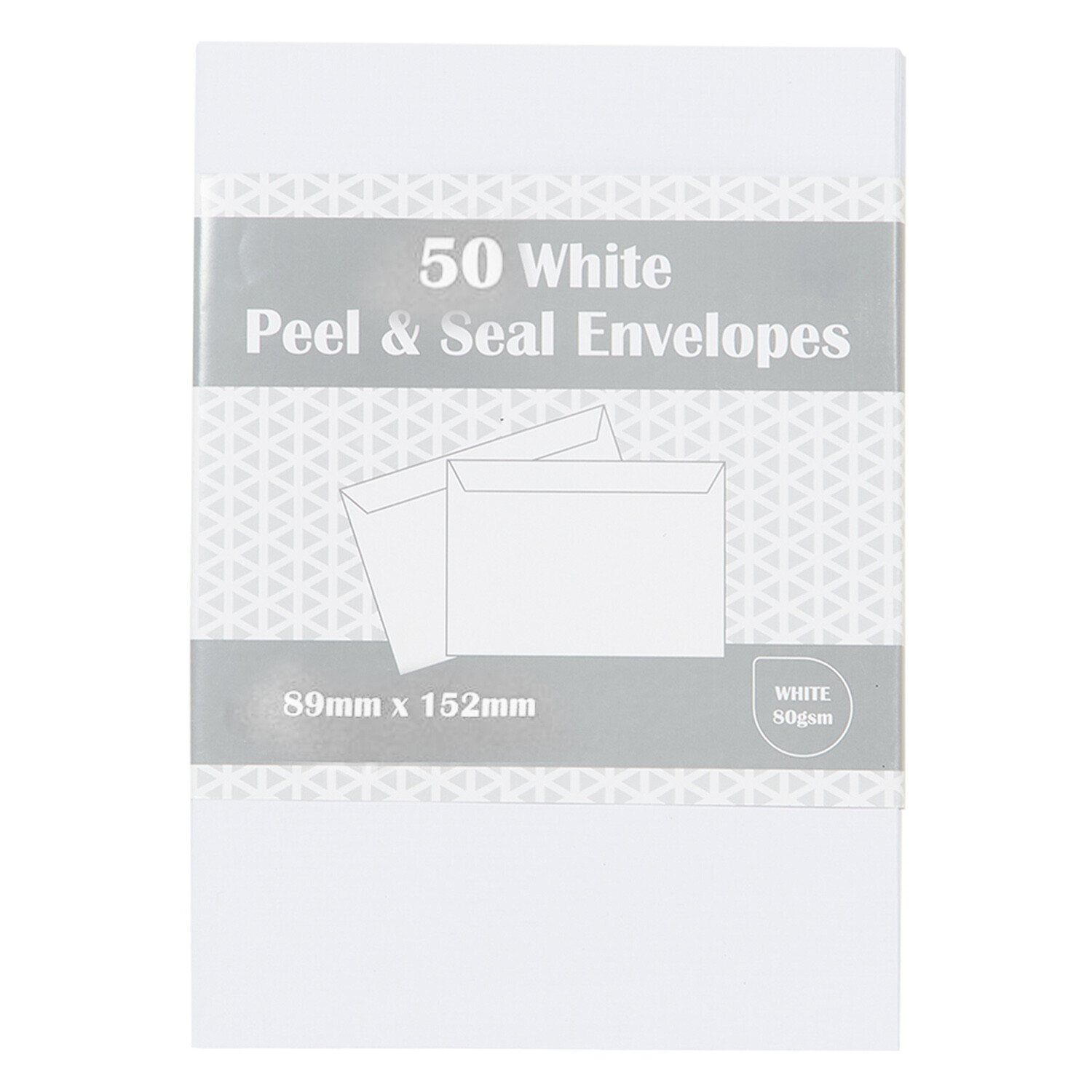 Pack of 50 Peel and Seal Envelopes - White Image