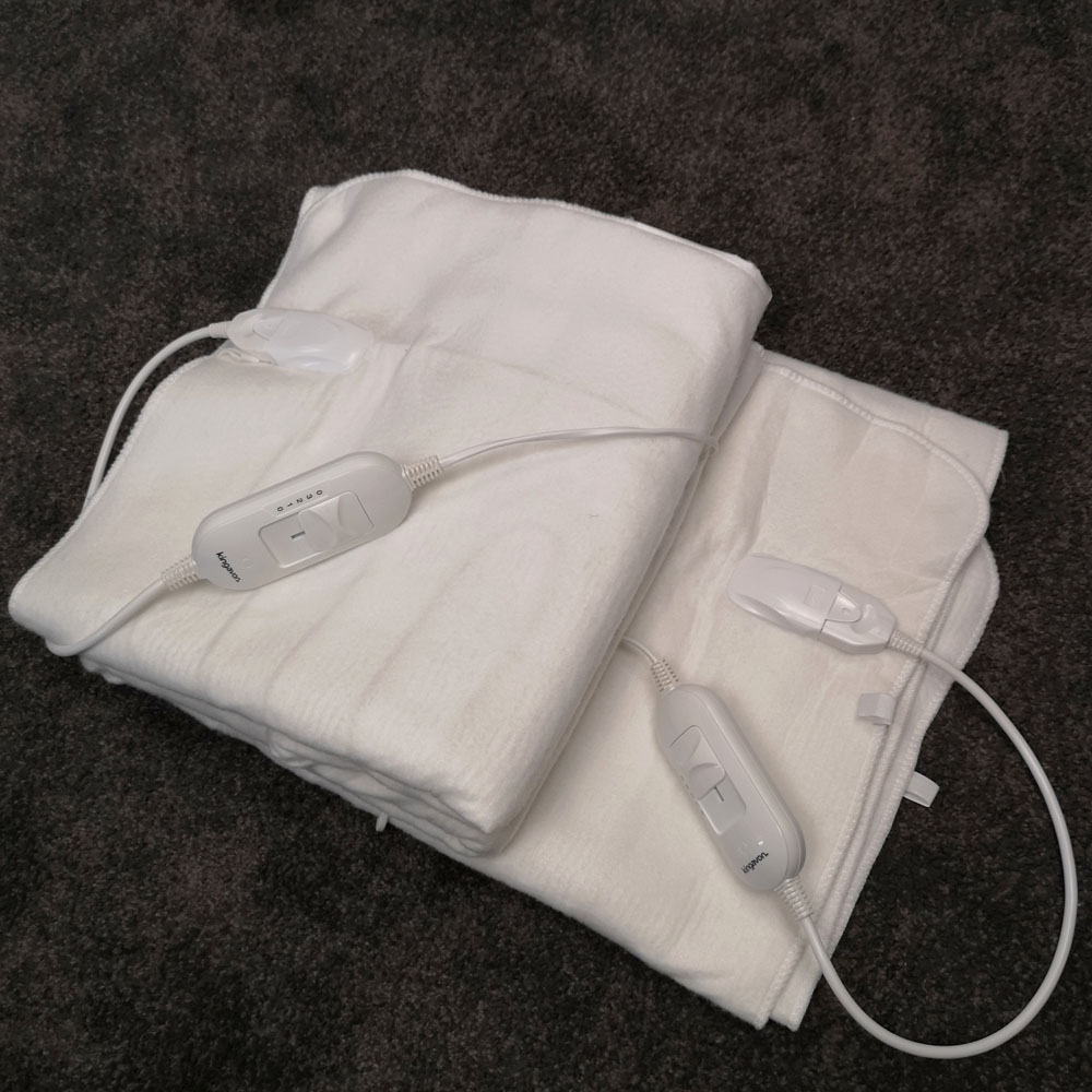 Samuel Alexander Grey Electric Blanket Throw with 3 Heat Settings Image 3