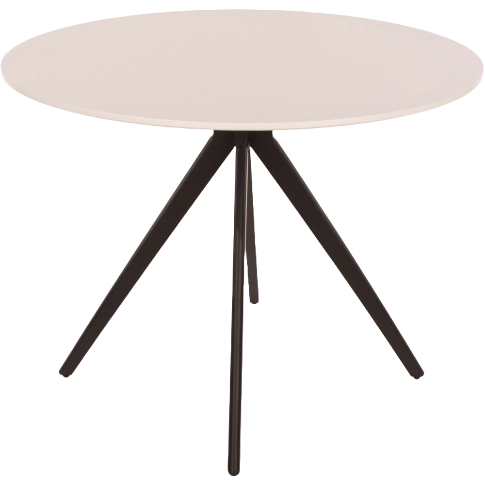 Core Products Aspen 4 Seater Round Dining Set White and Natural Image 2