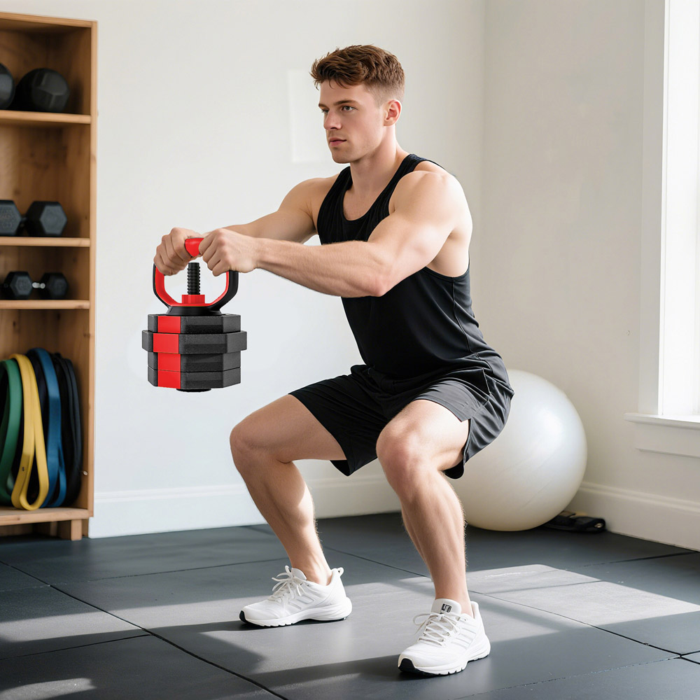 SPORTNOW 6-in-1 Red Adjustable Weight Set 20kg Image 3