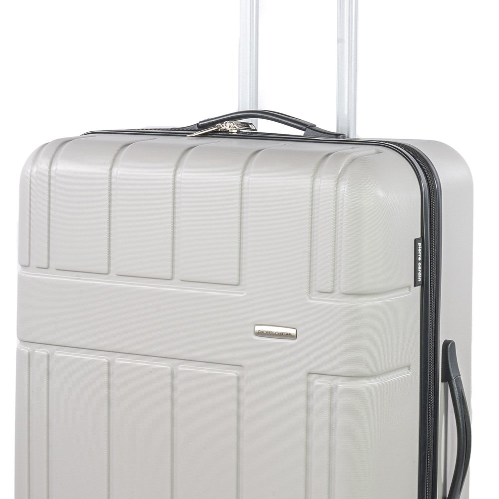 Pierre Cardin Large Grey Lightweight Trolley Suitcase Image 2