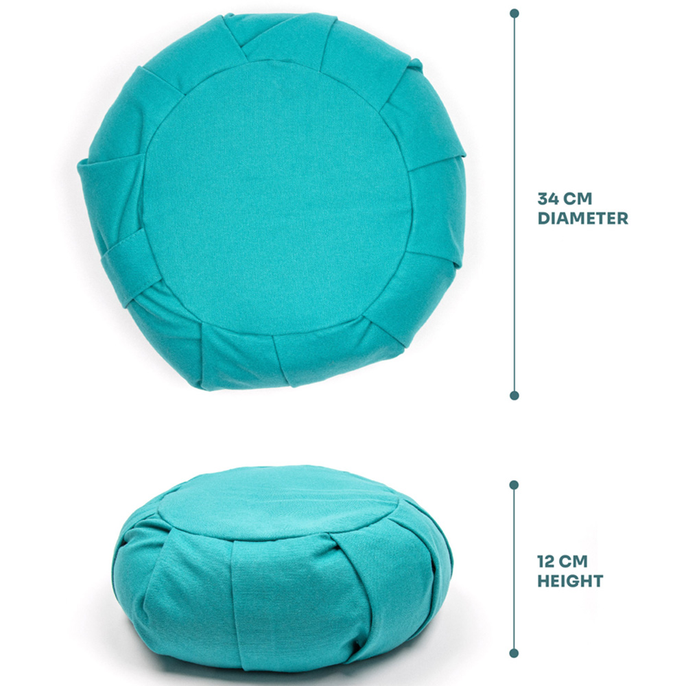 Myga Zafu Turquoise Yoga Meditation Cushion Image 3