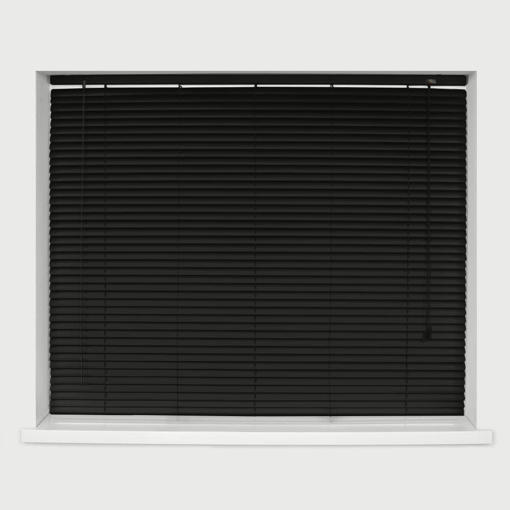 Caecus Aluminium Venetian Blind Black 240 x 150cm Image 1